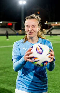 Malmö FFs Sara Kanutte Sørensen Fornes jublar