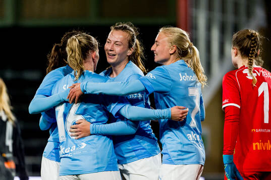 Malmö FFs Sara Kanutte Sørensen Fornes jublar