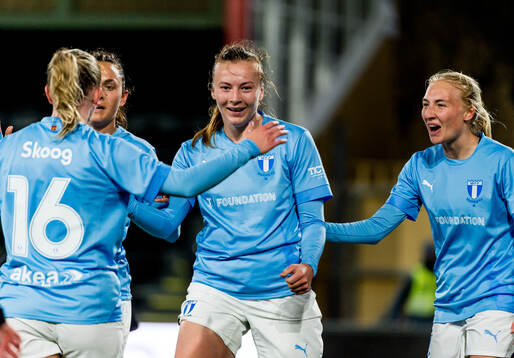 Malmö FFs Sara Kanutte Sørensen Fornes jublar
