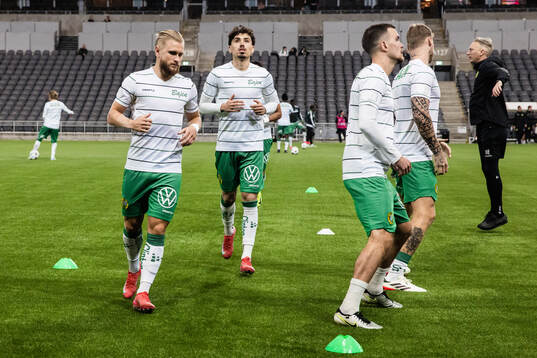 Hammarbys Simon Strand, Sebastian Tounekti och Pavle Vagic
