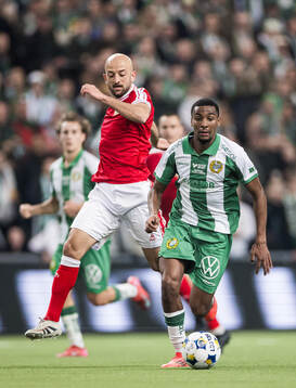 Hammarbys Paulos Abraham och Kalmars Robert Gojani