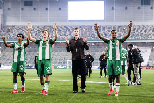 Hammarbys Jonathan Karlsson, Hampus Skoglund, Frederik