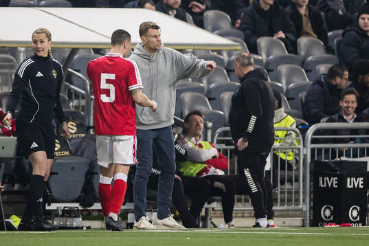 Kalmars tränare Toni Koskela och Melker Hallberg