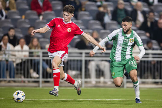 Kalmars Zakarias Råvik och Hammarbys Abdelrahman Boudah