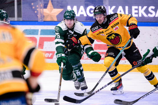 Färjestads Jeremy Salvas Groleau och Luleås Ludvig Jansson