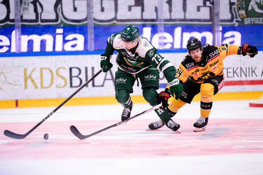 Färjestads Adam Ollas Mattsson och Luleås Brendan