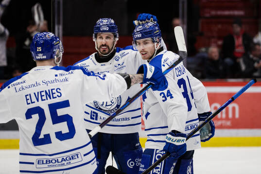 Leksands Peter Cehlarik jublar