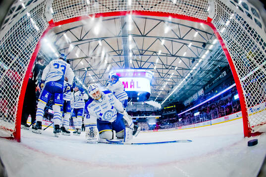 Leksands målvakt Mantas Armalis deppar vid 3-2