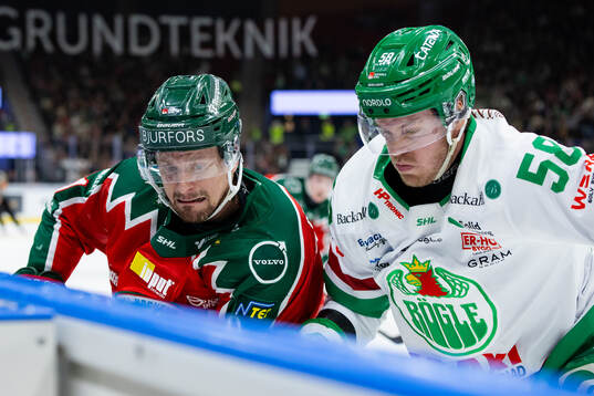 Frölundas Nicklas Lasu och Rögles Filip Johansson