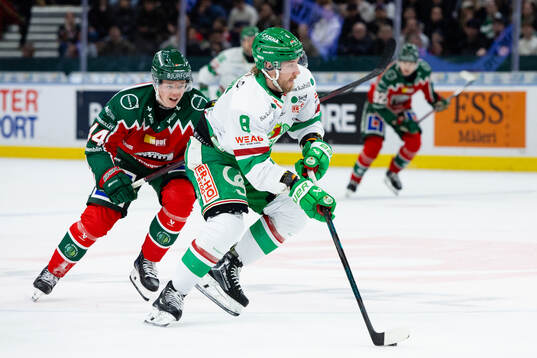 Frölundas Noah Dower Nilsson och Rögles Linus Sandin
