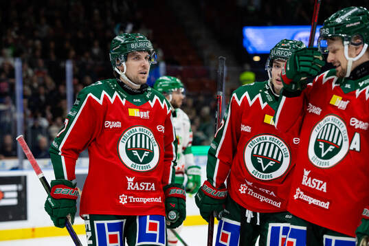 Frölundas Henrik Tömmernes, Isac Born och Nicklas Lasu