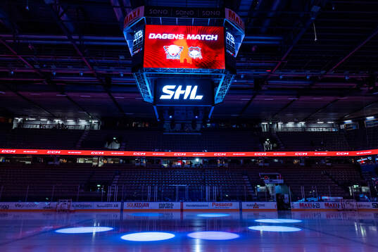 Interiör vy av Saab Arena