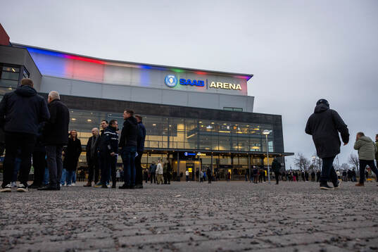 Exteriör vy av Saab Arena