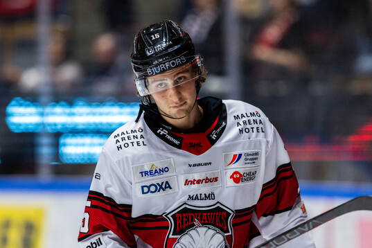 Malmö Redhawks Freddie Larsson deppar