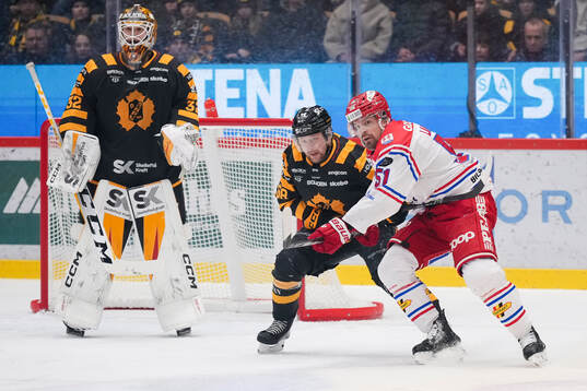 Skellefteås målvakt Linus Söderström och Oskar Nilsson