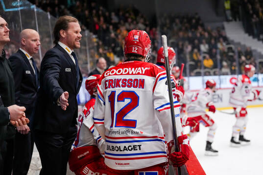 Timrås tränare Olli Jokinen och Linus Eriksson