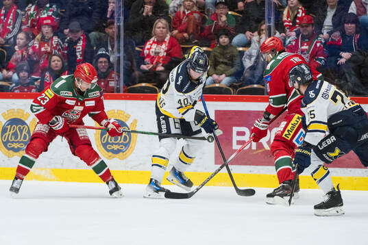 Modos Tobias Winberg och Alexander True och HV71s Radan