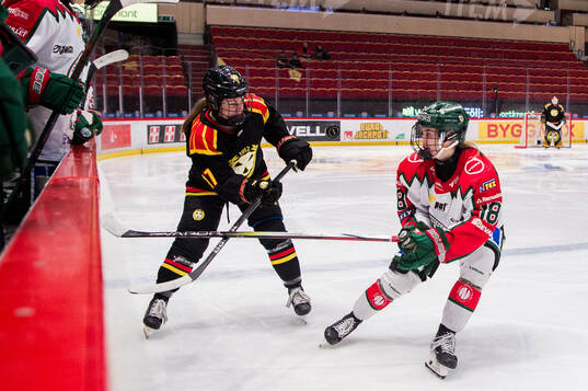 Brynäs Taylor Baker och Frölundas Elisa Holopainen