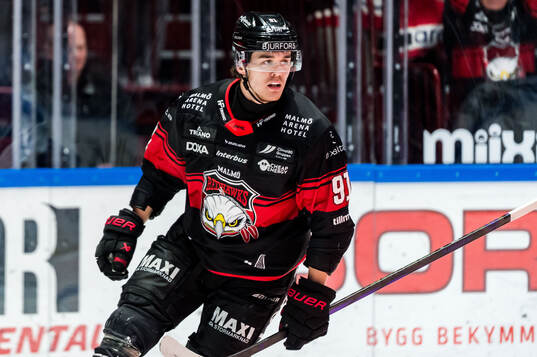 Malmö Redhawks Axel Sundberg jublar