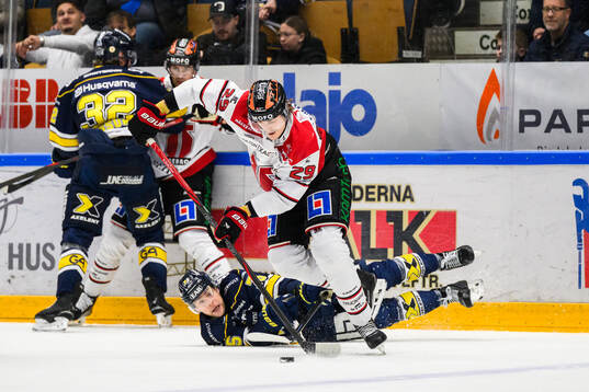 HV71s Radan Lenc och Örebros Milton Oscarson