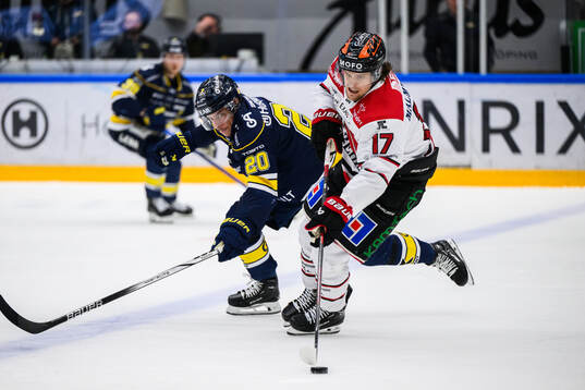 HV71s Andre Petersson och Örebros William Wikman