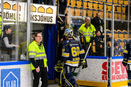 HV71s målvakt Hugo Alnefelt deppar