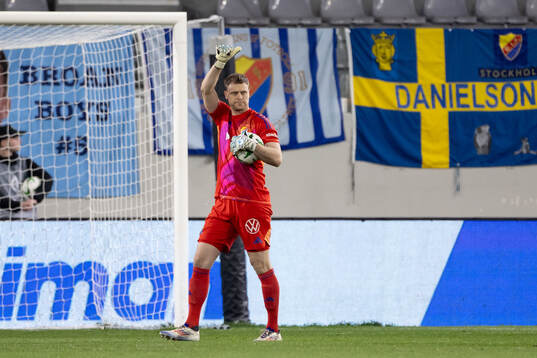 Goalkeeper Malkolm Nilsson Säfqvist of Djurgården