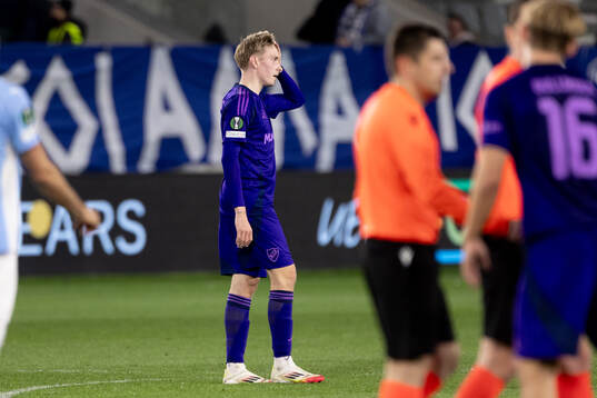 Santeri Haarala of Djurgården looks dejected