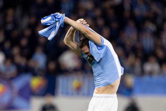 Pepe of Pafos with a broken jersey