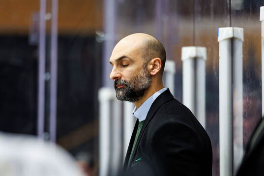 Björklövens assisterande tränare Daniel Rahimi deppar