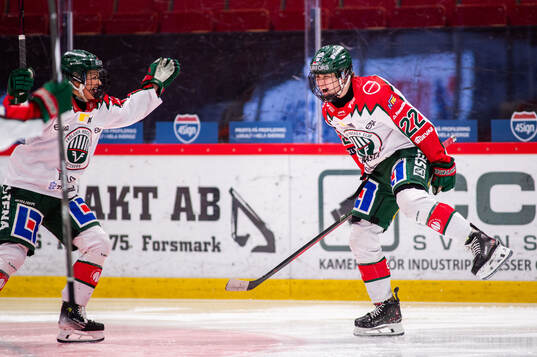 Frölundas Andrea Dalen jublar