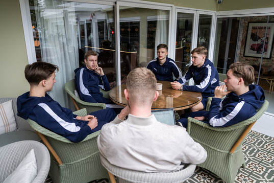 Helsingborgs Lukas Kjellnäs, William Westerlund, Adrian