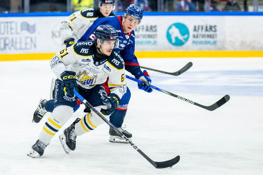 Södertäljes Miikka Pitkänen och Oskarshamns Georg Weigelt
