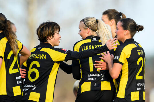 Hammarbys spelare jublar