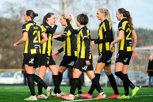 Hammarbys spelare jublar