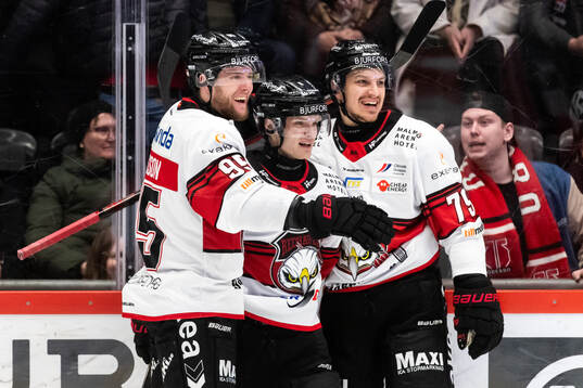 Malmö Redhawks Johan Olofsson jublar