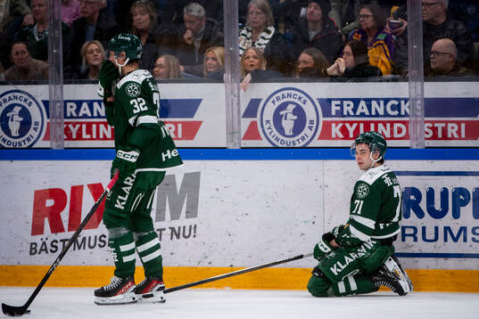 Färjestads Magnus Nygren och Färjestads Viktor Lodin