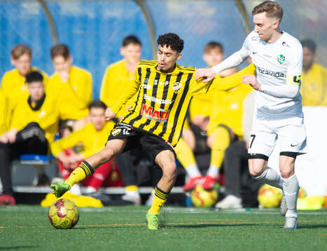 IFK Hässleholms Zeidan Sala i träningsmatchen mellan IFK