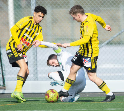 IFK Hässleholms Zeidan Sala och Crnalic i träningsmatchen