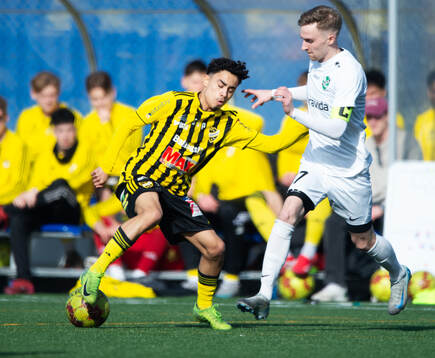 IFK Hässleholms Zeidan Sala i träningsmatchen mellan IFK