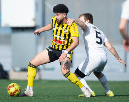 IFK Hässleholms Waseem Jafleh i träningsmatchen mellan