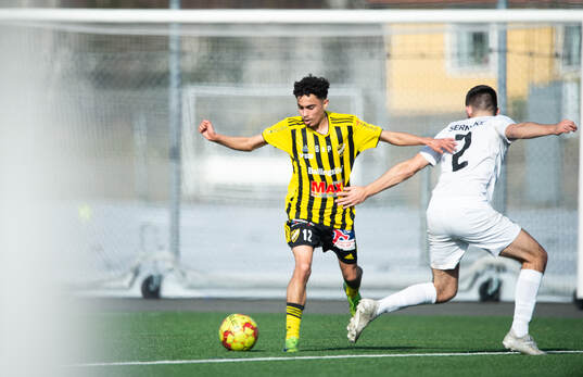 IFK Hässleholms Zeidan Sala i träningsmatchen mellan IFK