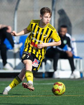 IFK Hässleholms Max Persson i träningsmatchen mellan IFK