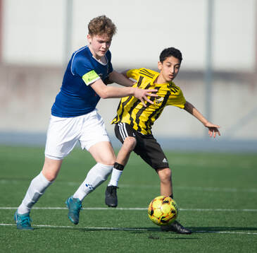 IFK Hässleholms Mustafa Ali i träningsmatchen för pojkar