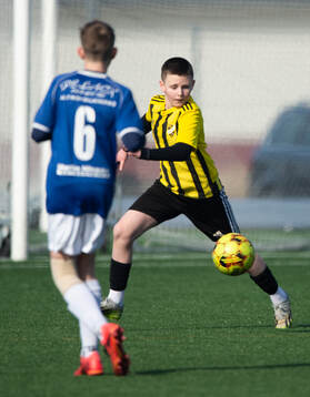 IFK Hässleholms Enzo De Stefano i träningsmatchen för