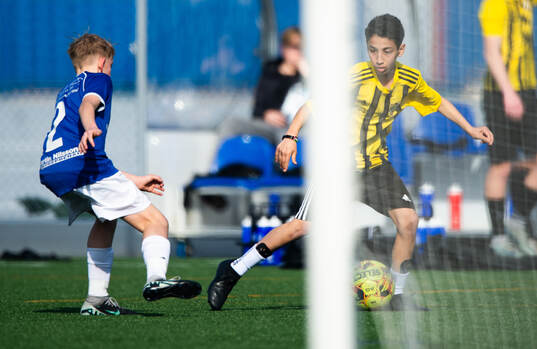 IFK Hässleholms Mustafa Ali i träningsmatchen för pojkar