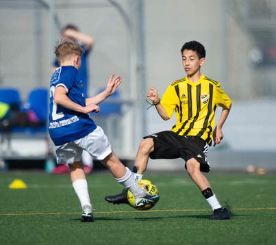 IFK Hässleholms Mustafa Ali i träningsmatchen för pojkar