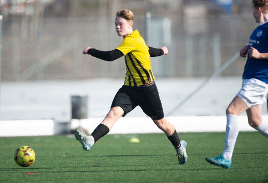 IFK Hässleholms Lion Nissmark i träningsmatchen för