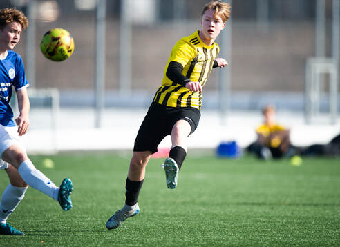 IFK Hässleholms Lion Nissmark i träningsmatchen för