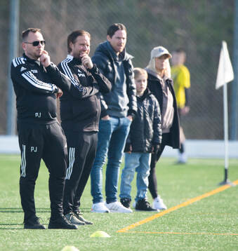 IFK Hässleholms tränare Patrik Johansson, Ken Linde och